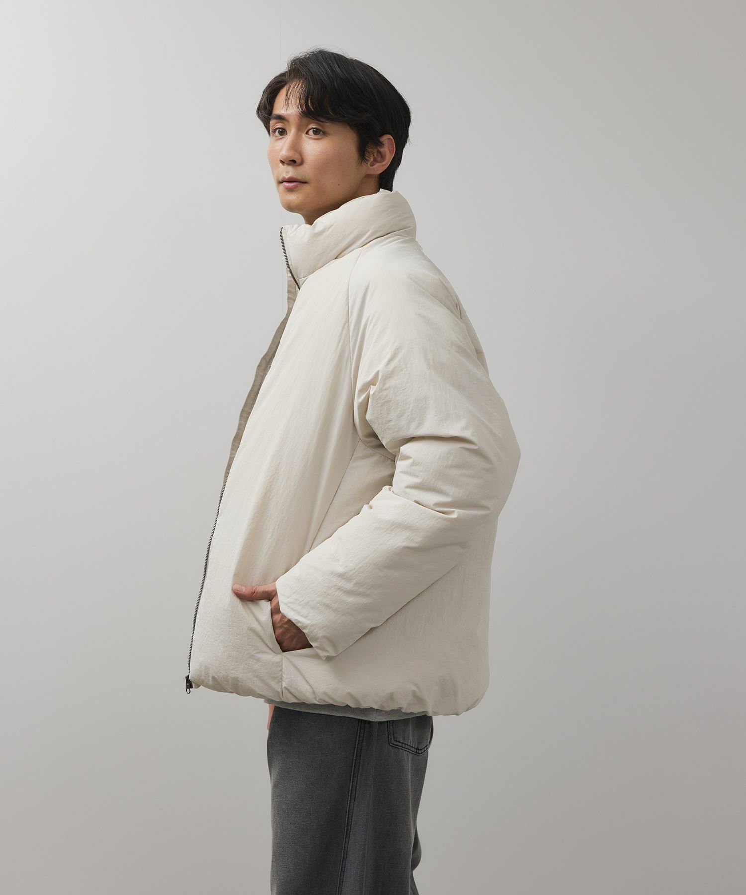 URBAN COLLECTION ナイロンワッシャー ノンキルト中綿ブルゾン メンズ