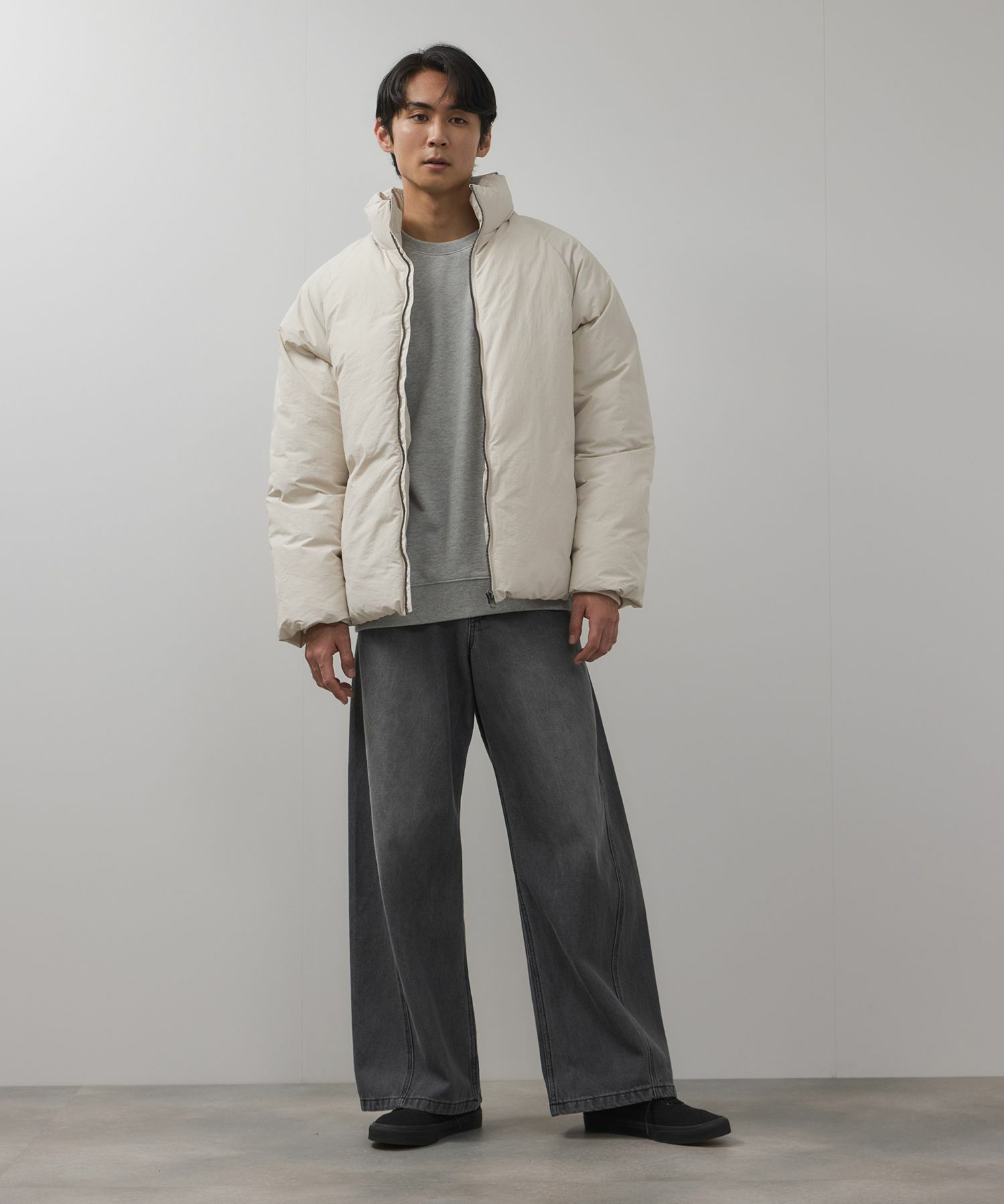 URBAN COLLECTION ナイロンワッシャー ノンキルト中綿ブルゾン メンズ