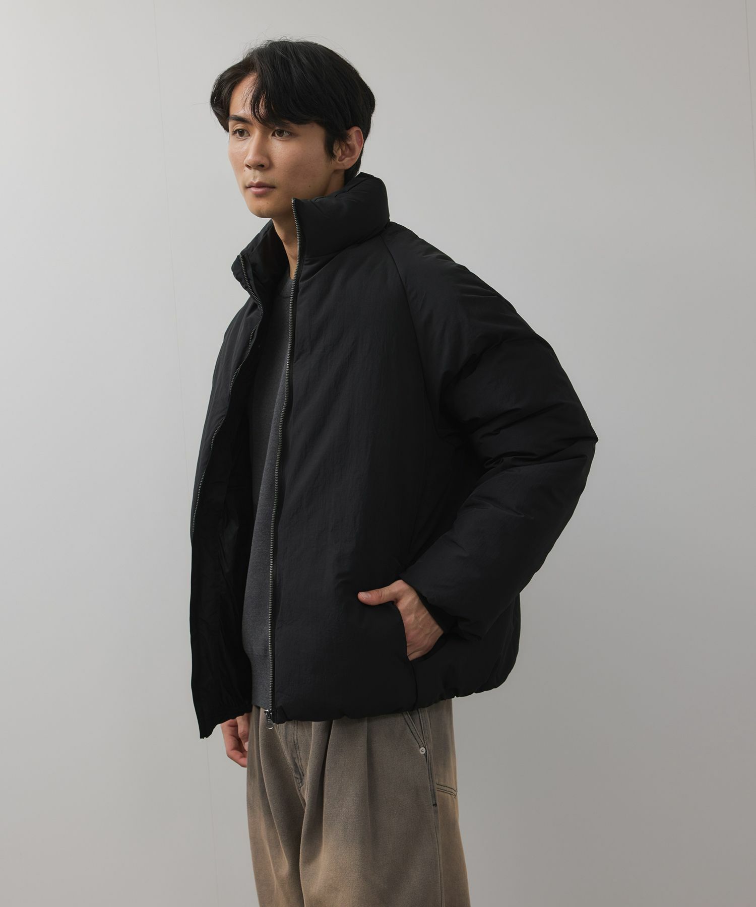 URBAN COLLECTION ナイロンワッシャー ノンキルト中綿ブルゾン メンズ