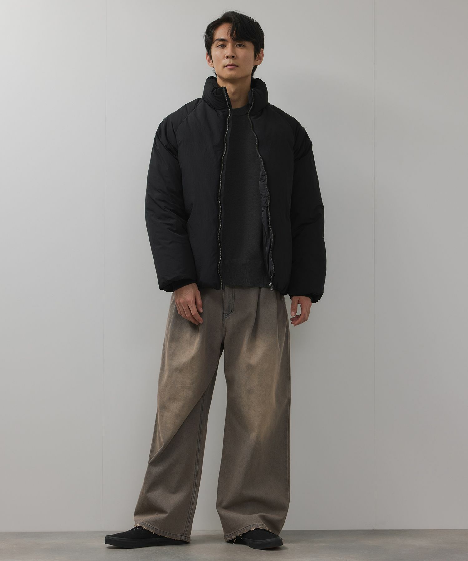 URBAN COLLECTION ナイロンワッシャー ノンキルト中綿ブルゾン メンズ