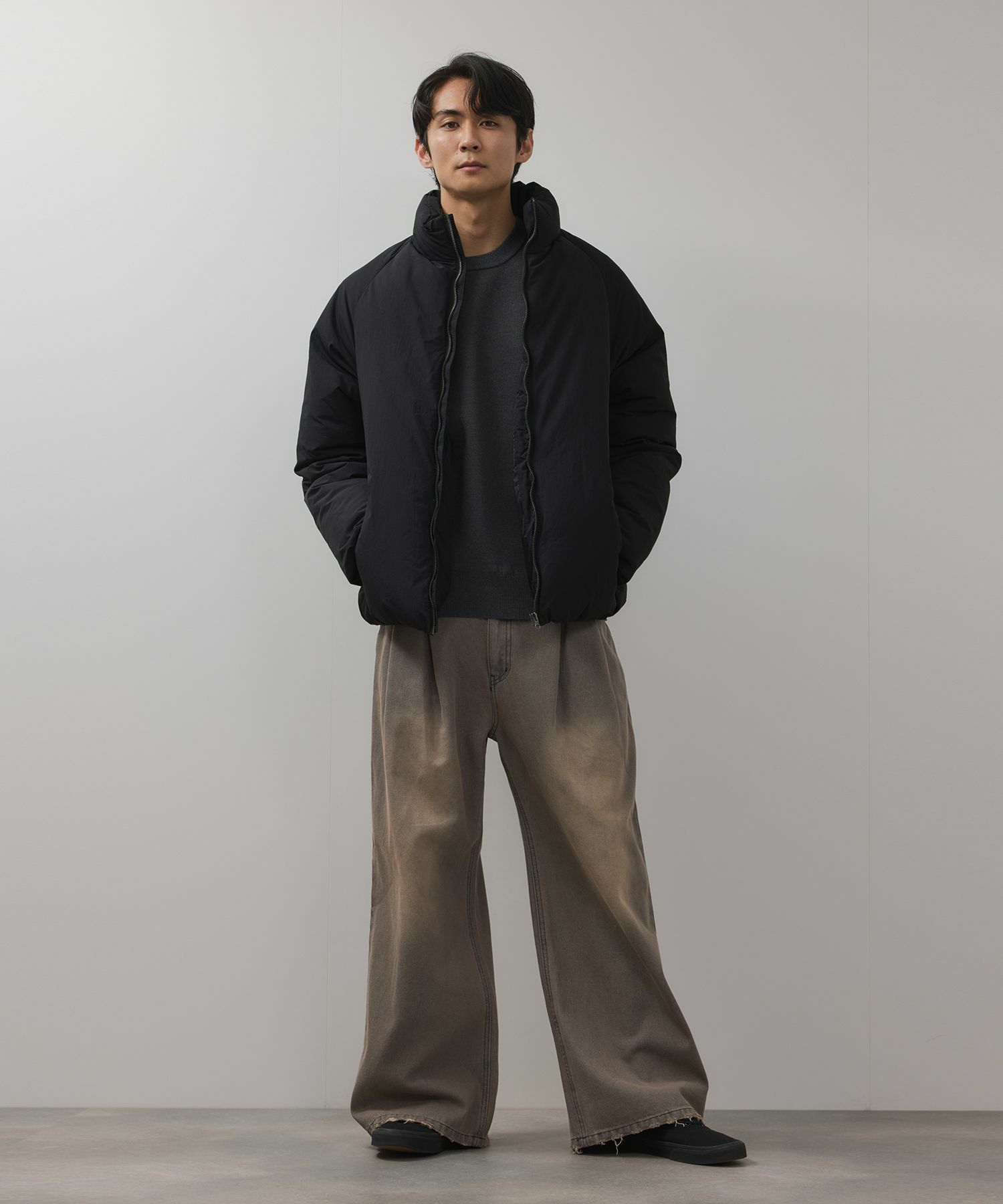 URBAN COLLECTION ナイロンワッシャー ノンキルト中綿ブルゾン メンズ