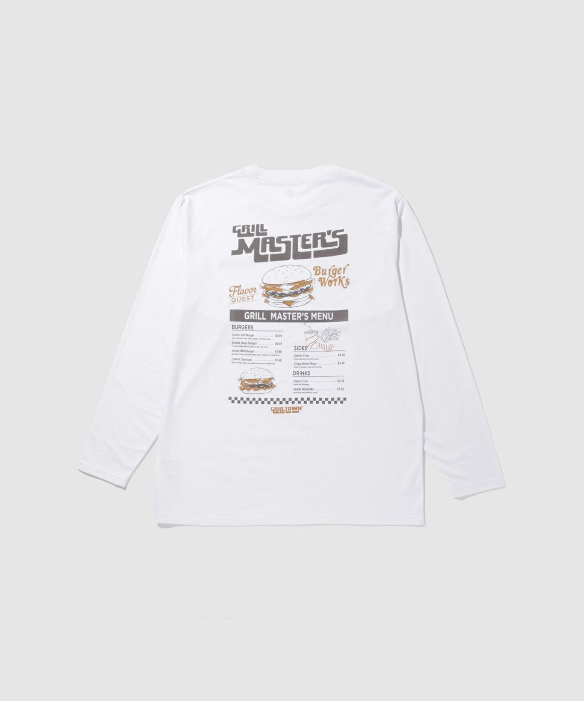 T-GRAPHICS フードメニュー長袖Tシャツ メンズ