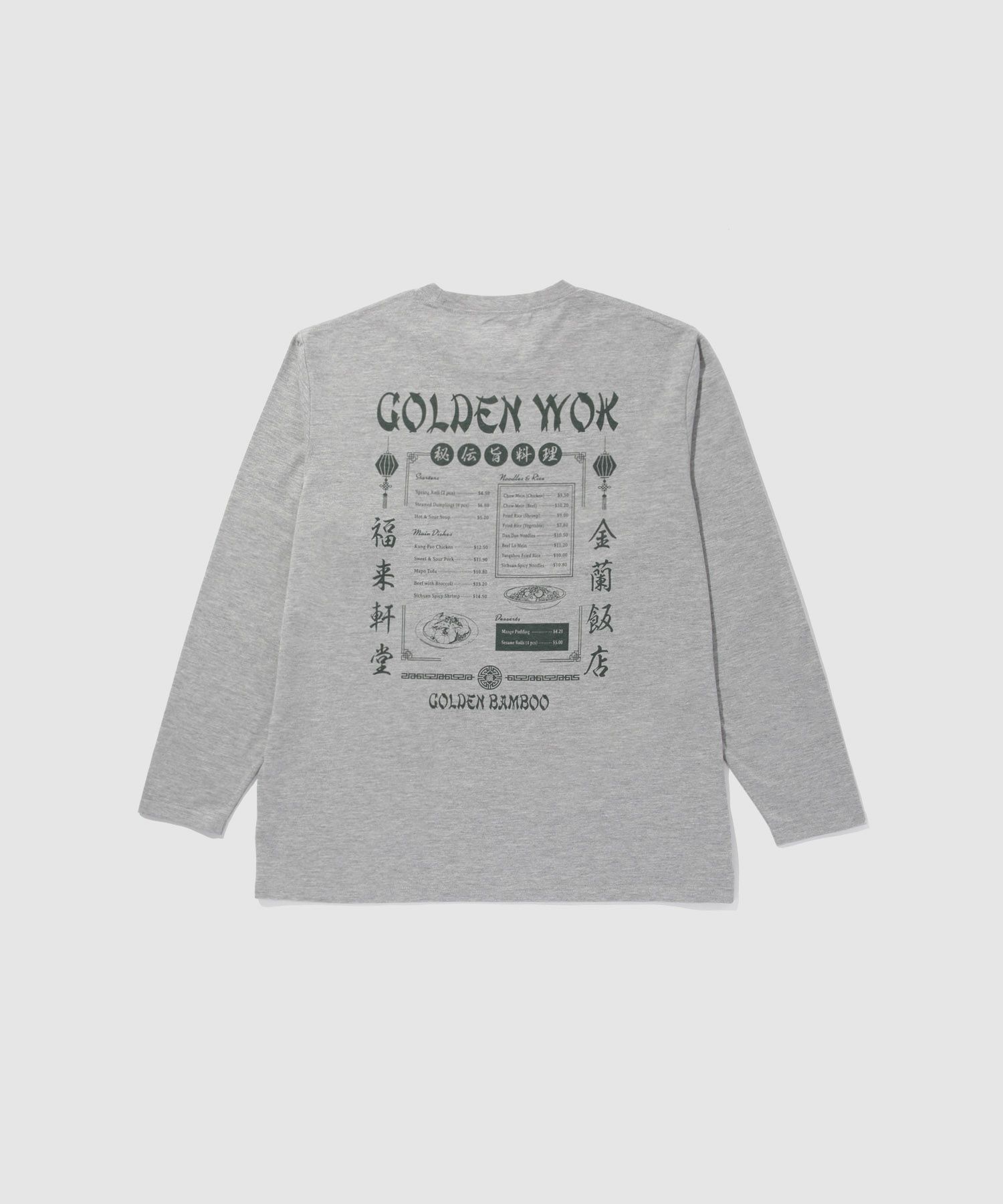 T-GRAPHICS フードメニュー長袖Tシャツ メンズ