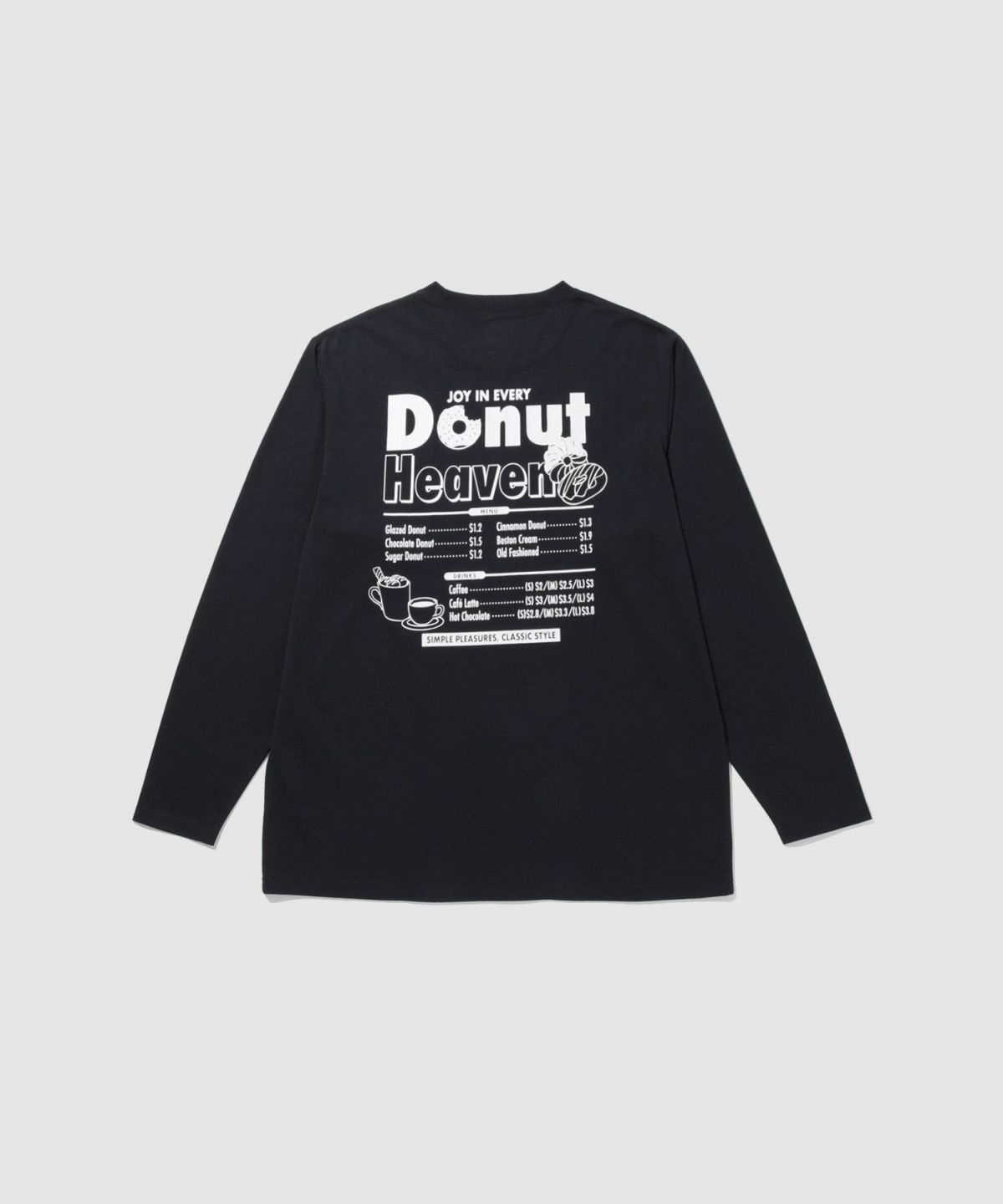 T-GRAPHICS フードメニュー長袖Tシャツ メンズ