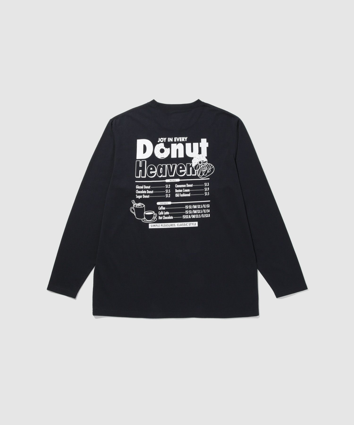T-GRAPHICS フードメニュー長袖Tシャツ メンズ