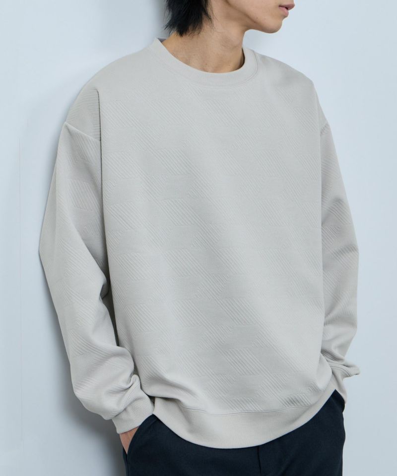 URBAN COLLECTION  ふくれジャガード クルーネックスウェット メンズ商品画像-2