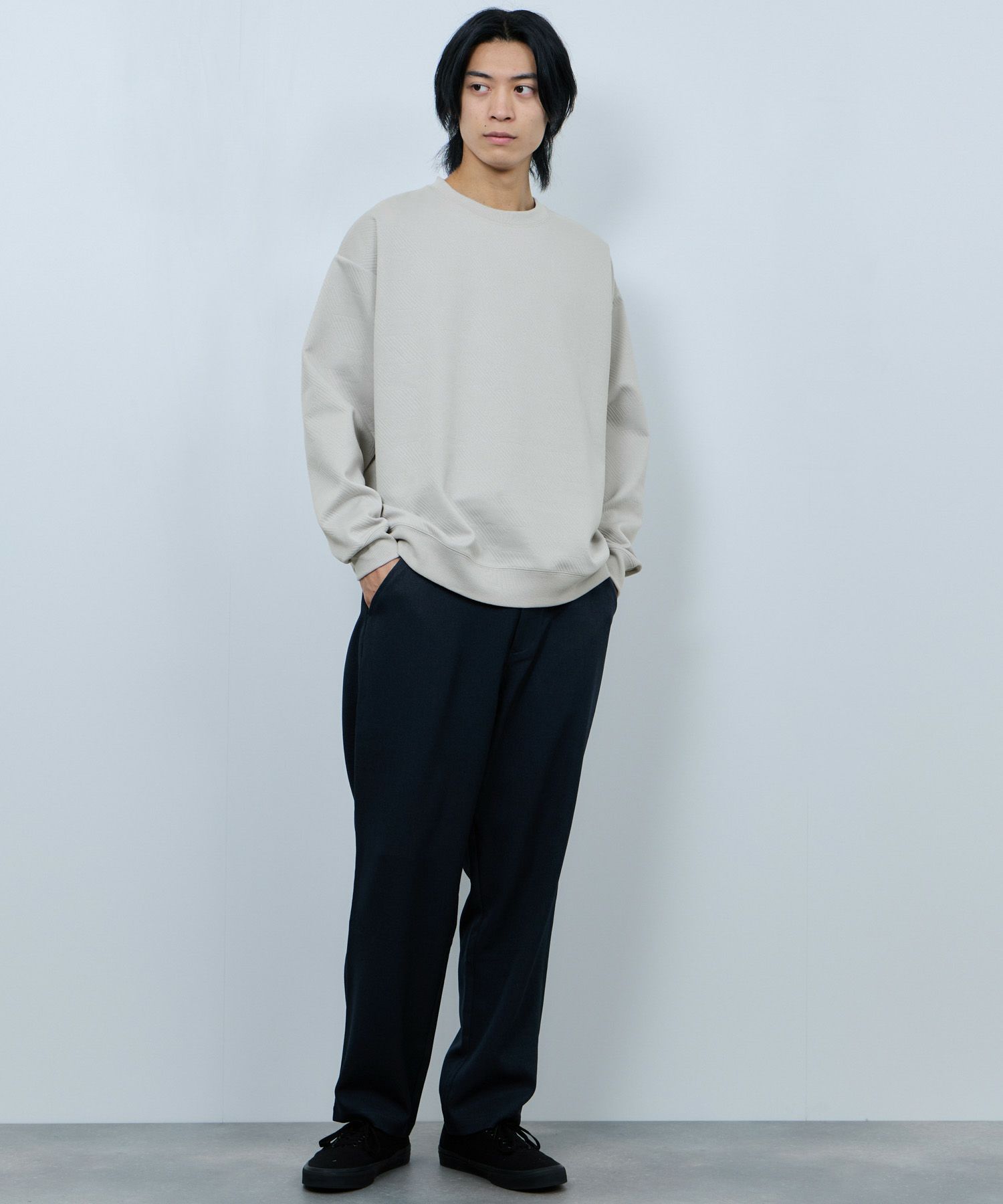 URBAN COLLECTION  ふくれジャガード クルーネックスウェット メンズ商品画像-10