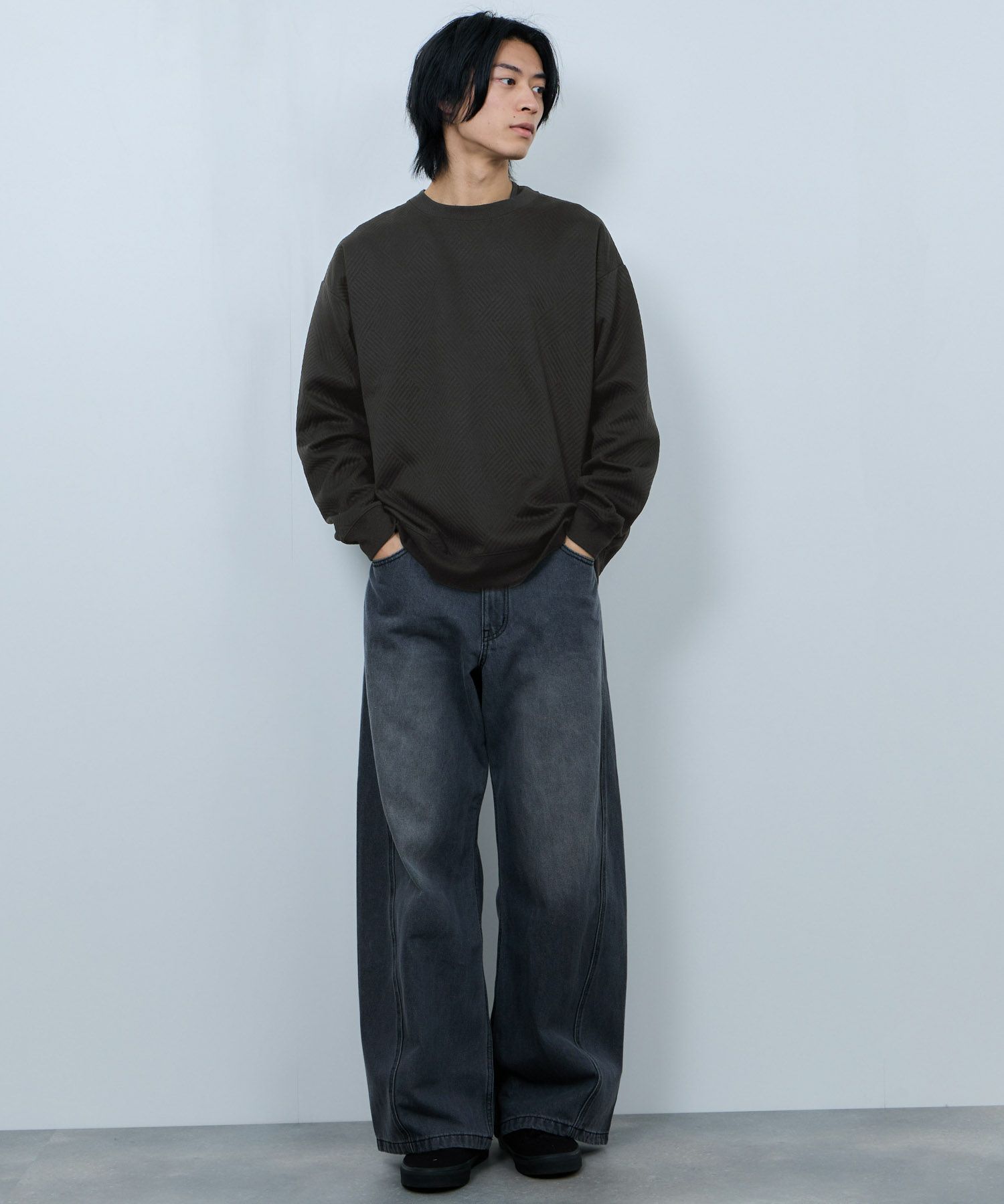 URBAN COLLECTION  ふくれジャガード クルーネックスウェット メンズ商品画像-13