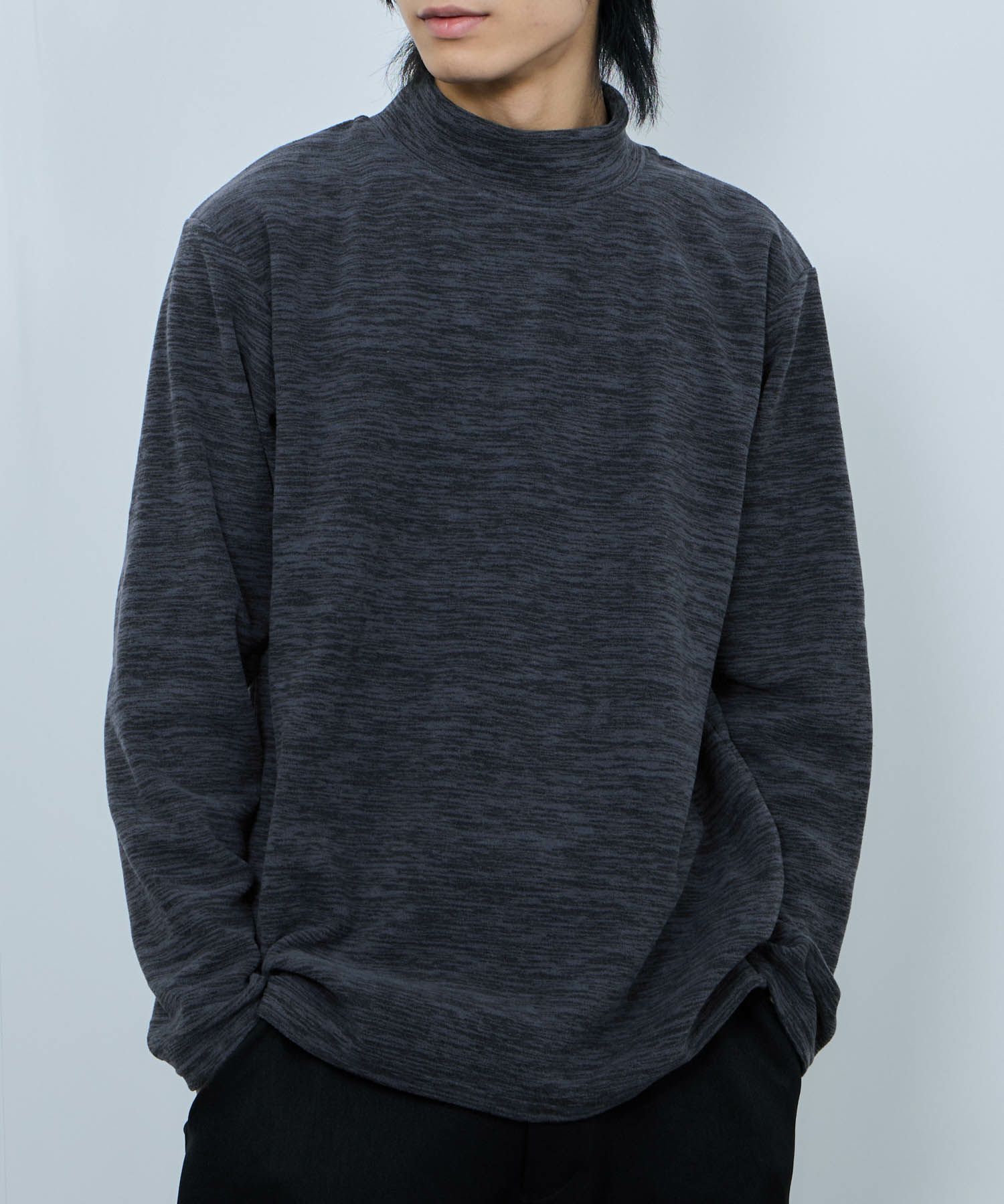 FIRST DOWN  カチオンフリース モックネック長袖Tシャツ メンズ商品画像-3