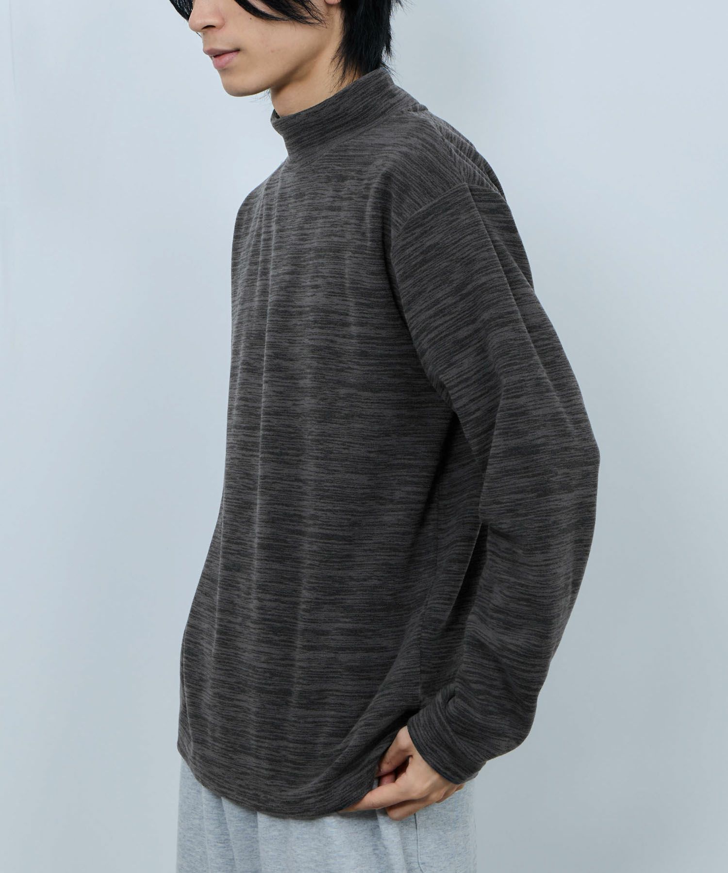 FIRST DOWN  カチオンフリース モックネック長袖Tシャツ メンズ商品画像-6