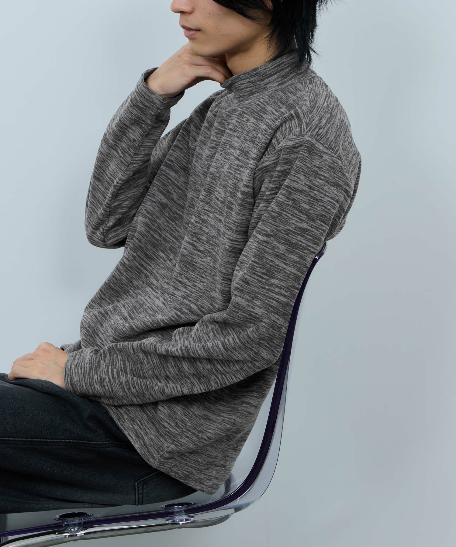 FIRST DOWN  カチオンフリース モックネック長袖Tシャツ メンズ商品画像-9