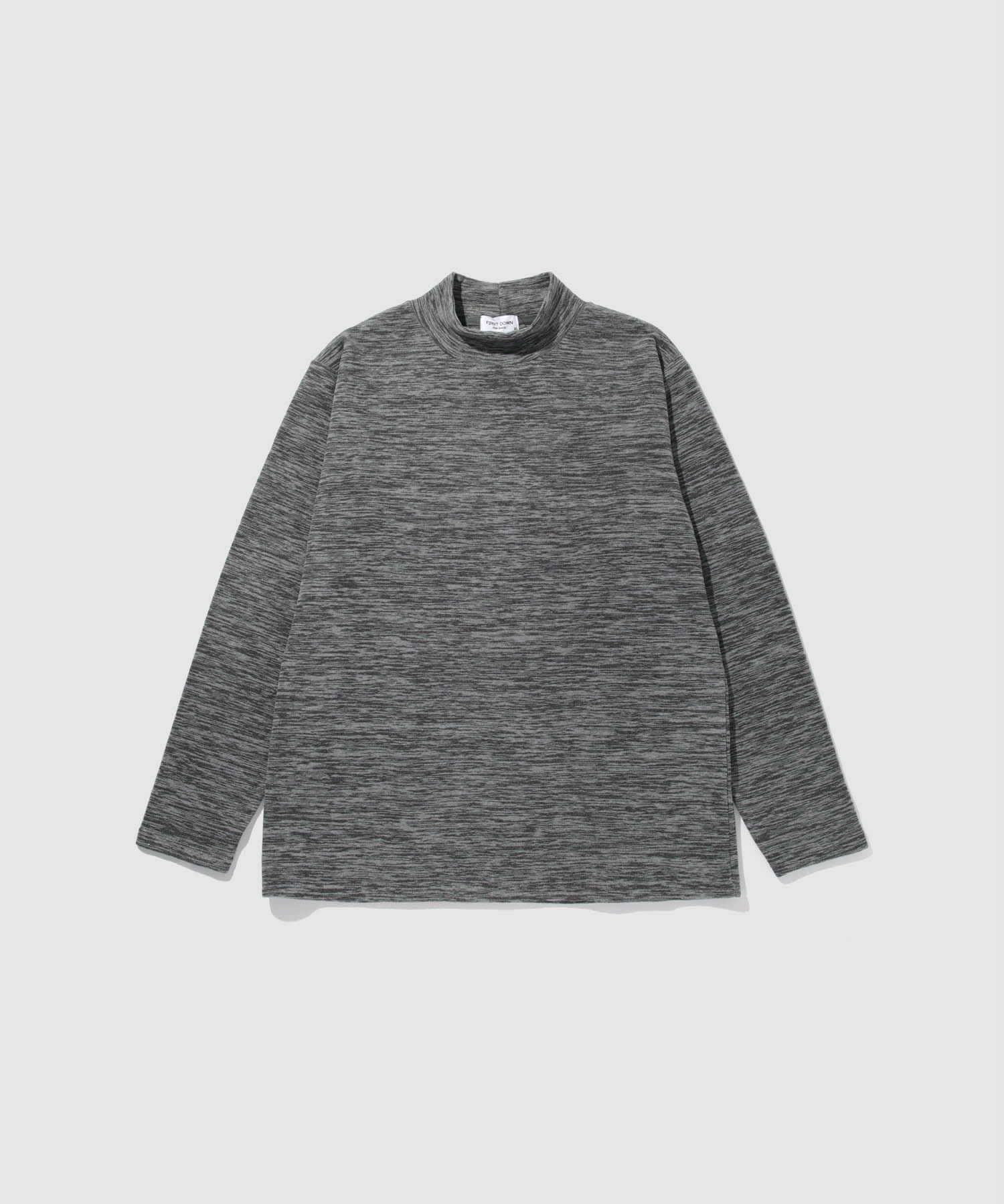 FIRST DOWN カチオンフリース モックネック長袖Tシャツ メンズ