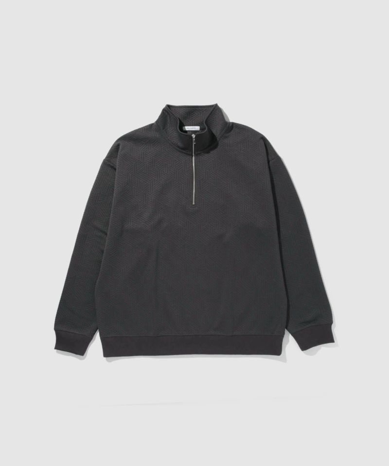 URBAN COLLECTION ふくれジャガード ハーフジップスウェット メンズ商品画像-3