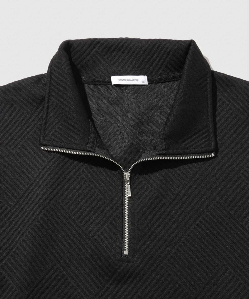 URBAN COLLECTION ふくれジャガード ハーフジップスウェット メンズ商品画像-6