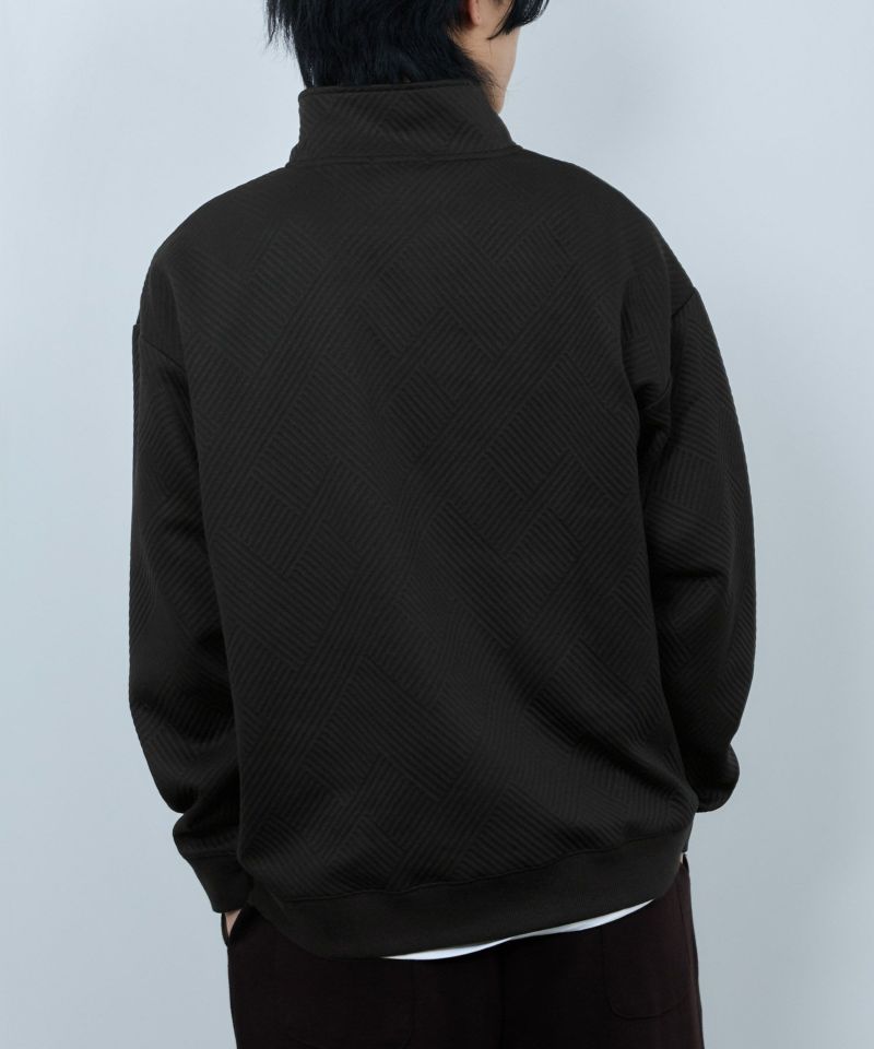 [値下げ]URBAN COLLECTION  ふくれジャガード ハーフジップスウェット メンズ商品画像-8