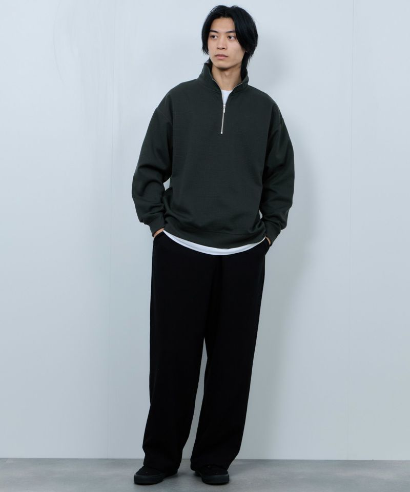 URBAN COLLECTION  ふくれジャガード ハーフジップスウェット メンズ商品画像-18