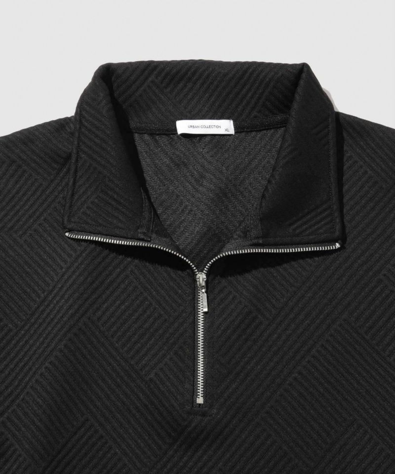 URBAN COLLECTION  ふくれジャガード ハーフジップスウェット メンズ商品画像-24