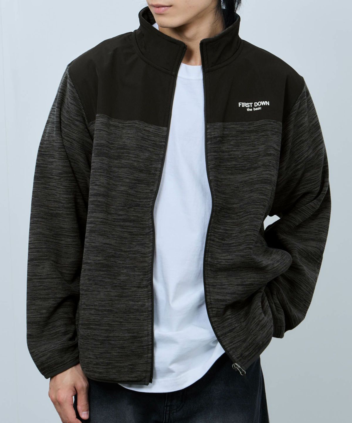 FIRST DOWN カチオンフリース スタンドフルジップブルゾン メンズ