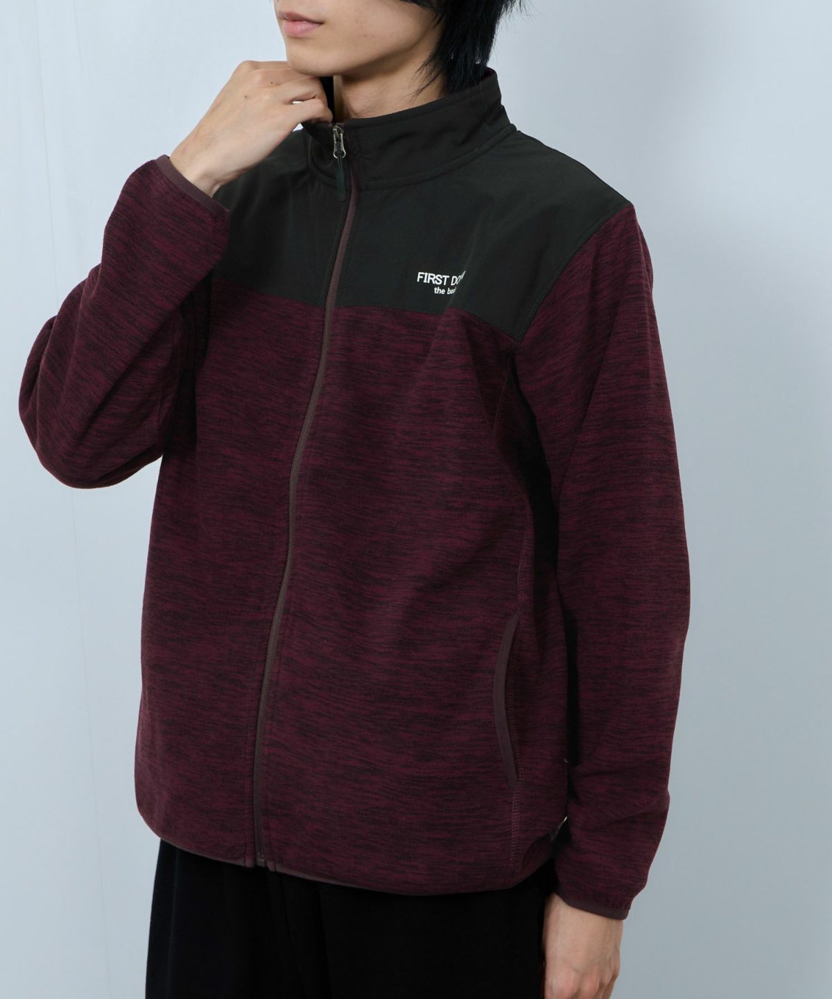 FIRST DOWN カチオンフリース スタンドフルジップブルゾン メンズ