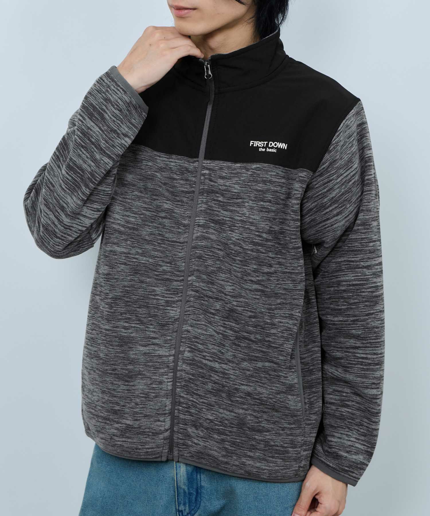 FIRST DOWN カチオンフリース スタンドフルジップブルゾン メンズ商品画像-5