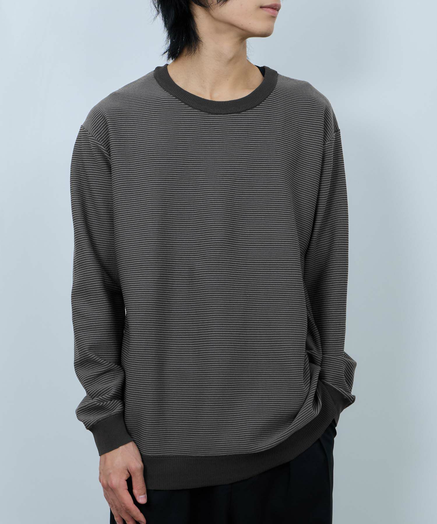 [さらに50%OFF]Real Standard  ボーダークルーネックニット メンズ商品サムネイル-1