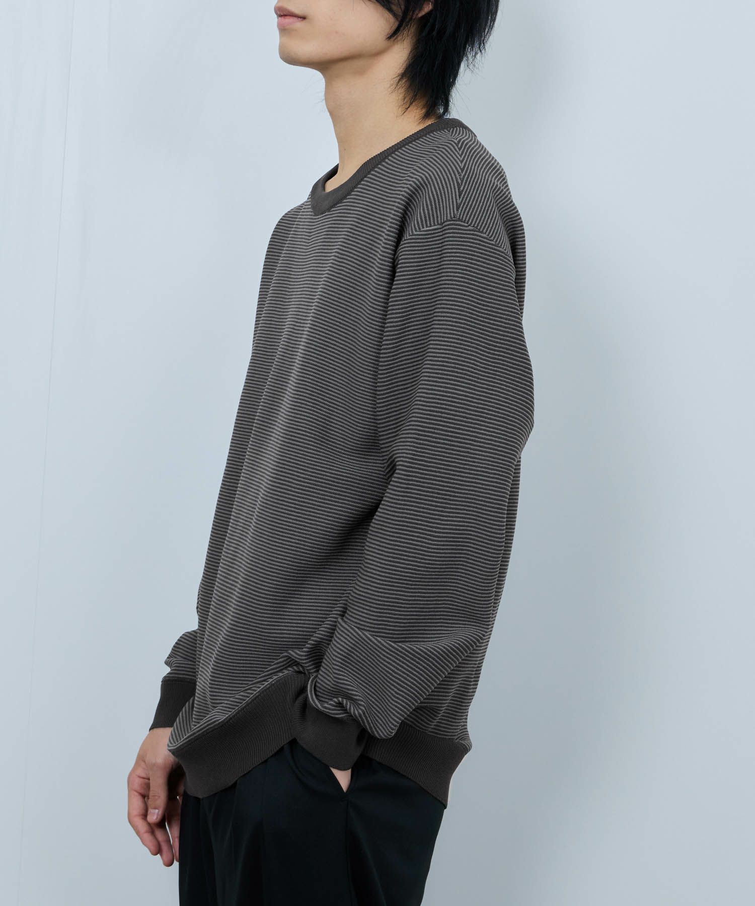 [さらに50%OFF]Real Standard  ボーダークルーネックニット メンズ商品画像-4