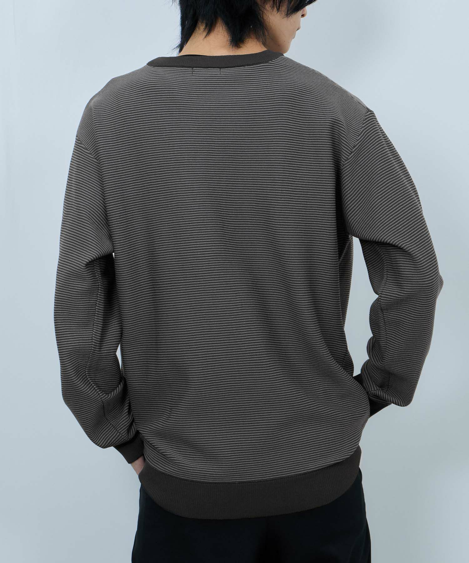 Real Standard  ボーダークルーネックニット メンズ商品画像-5