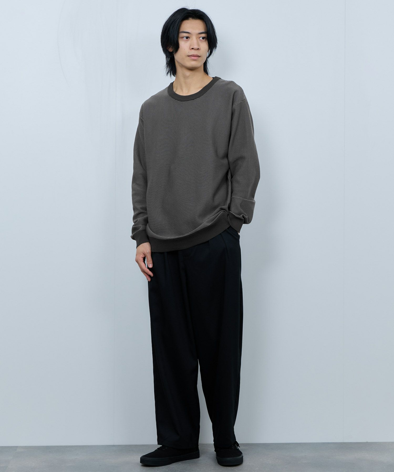 [さらに50%OFF]Real Standard  ボーダークルーネックニット メンズ商品画像-6