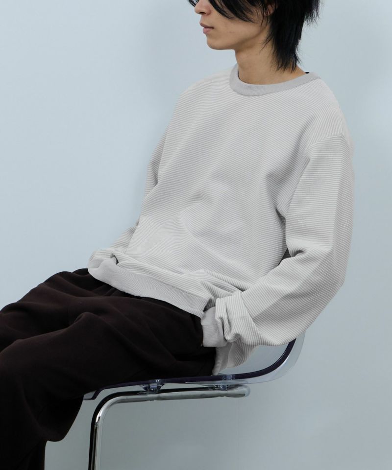 Real Standard  ボーダークルーネックニット メンズ商品画像-7