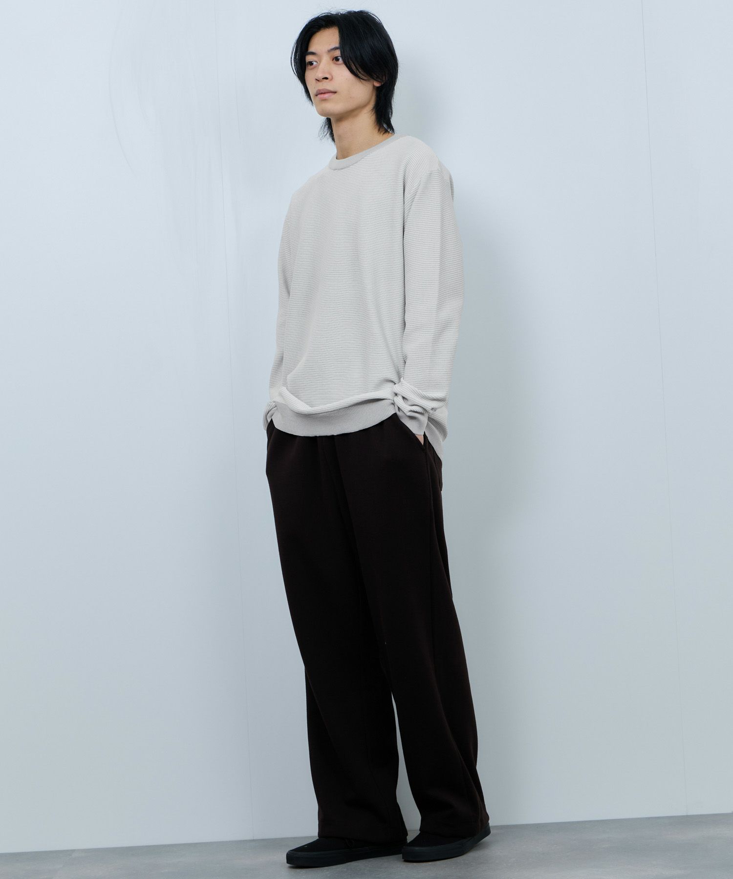 Real Standard  ボーダークルーネックニット メンズ商品画像-9