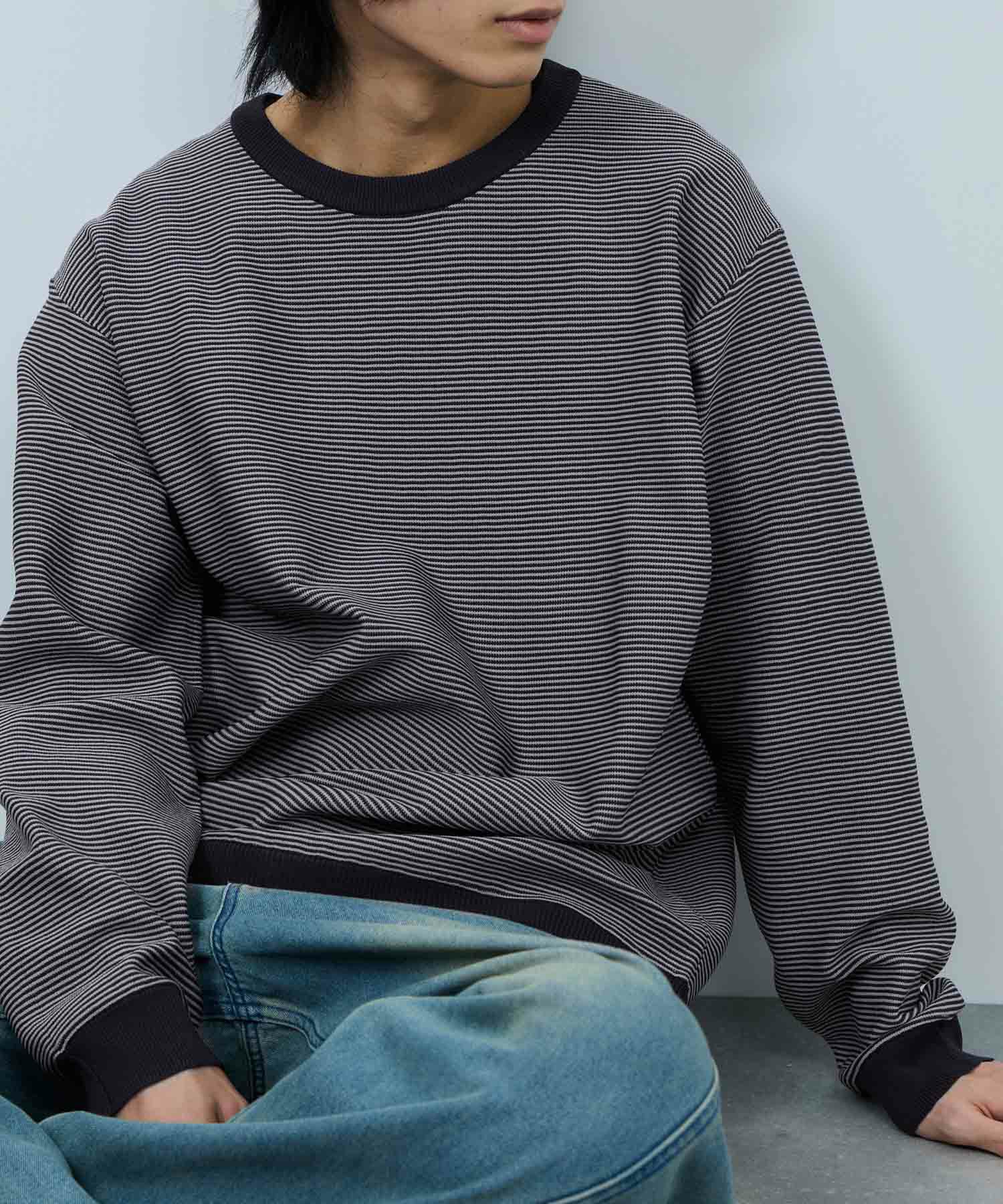 Real Standard ボーダークルーネックニット メンズ