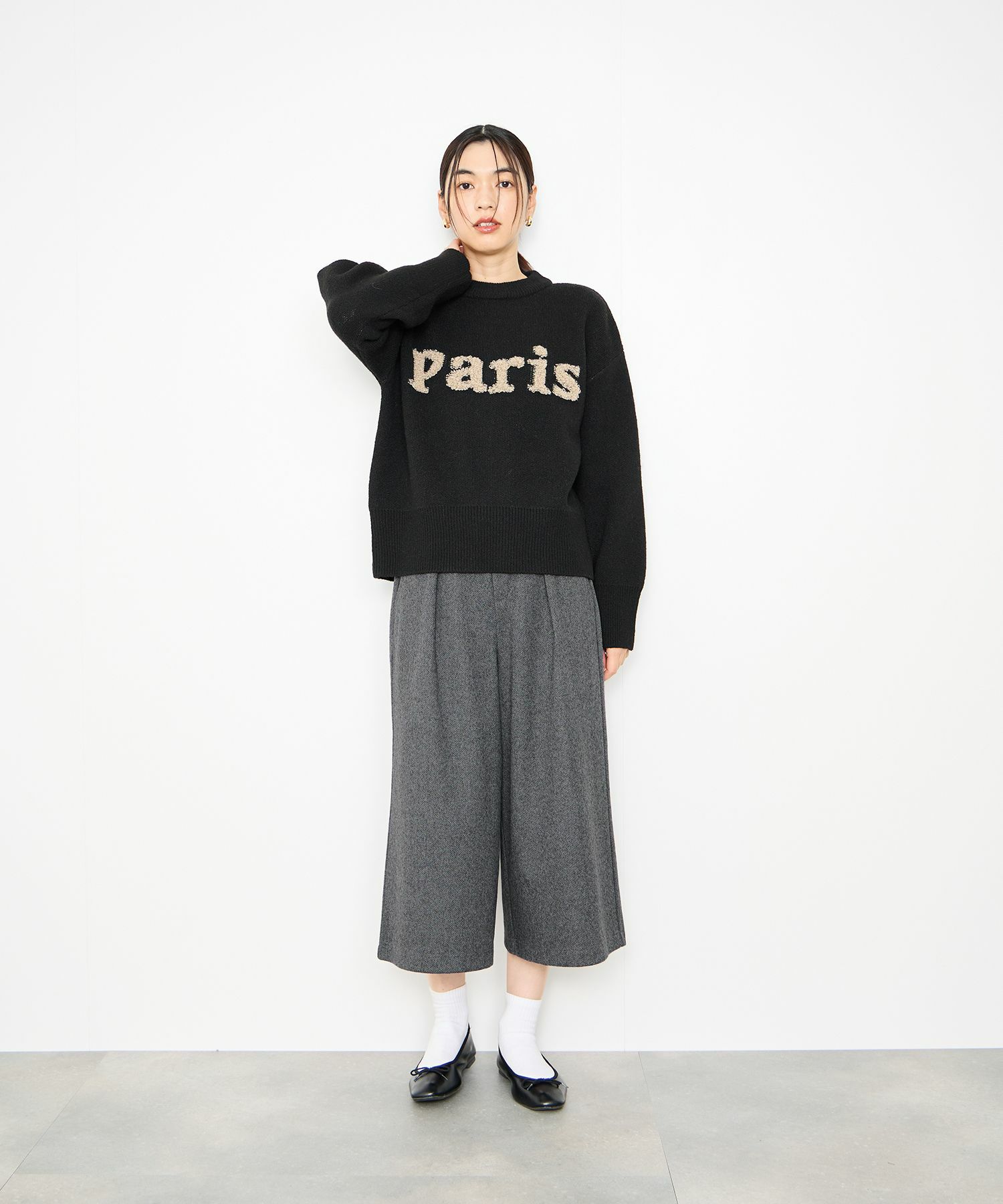 Idnes  ツイードライククロップドパンツ レディース商品サムネイル-6