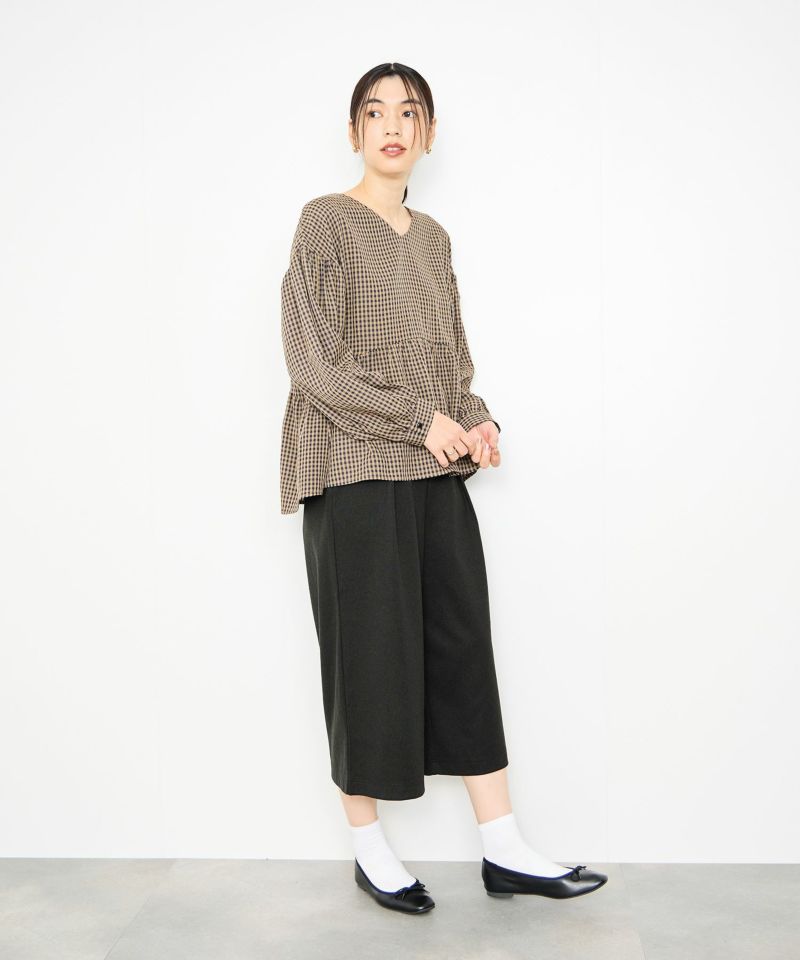 Idnes ツイードライククロップドパンツ レディース商品画像-9