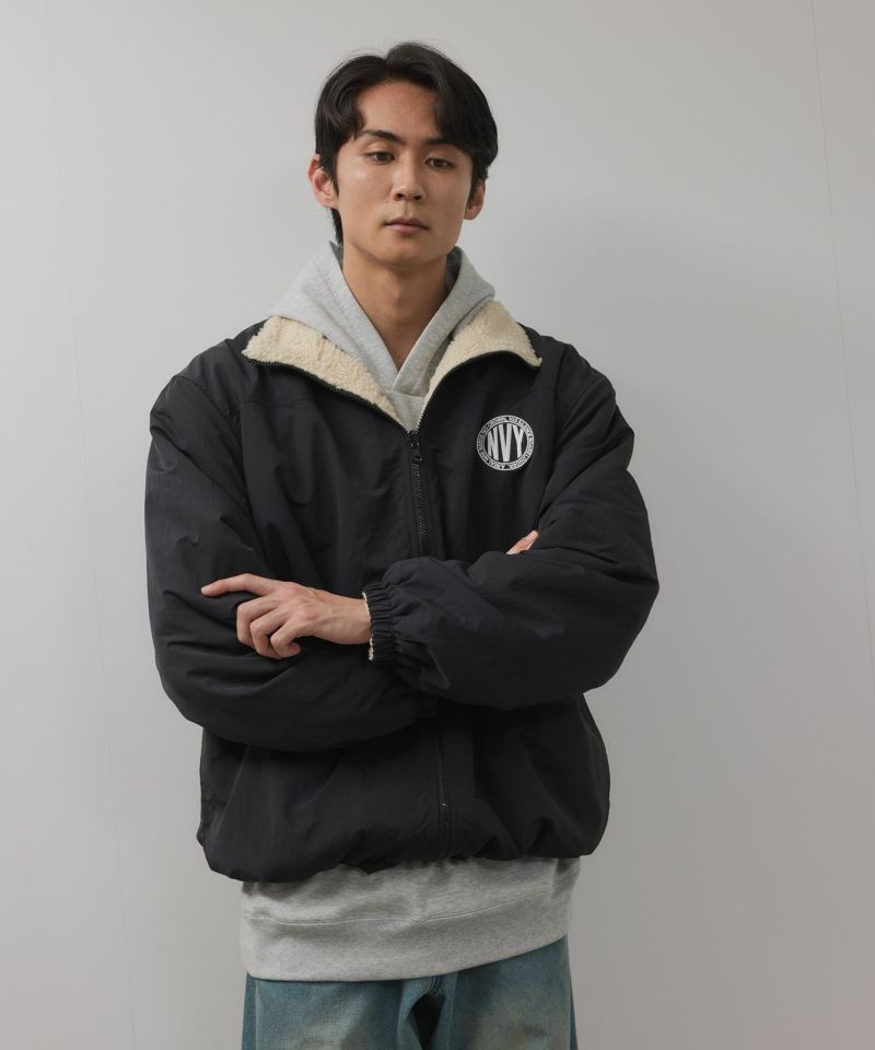 [値下げ]NAVY  裏ボアリバーシブルブルゾン メンズ商品画像-1