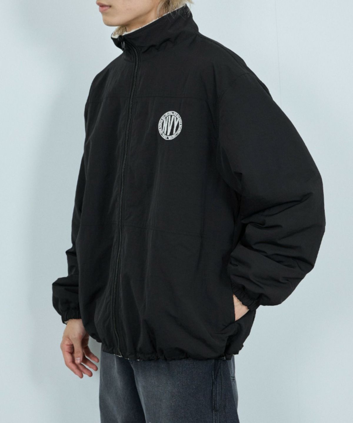 NAVY 裏ボアリバーシブルブルゾン メンズ