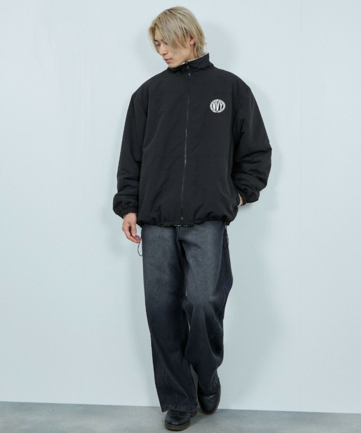 NAVY 裏ボアリバーシブルブルゾン メンズ