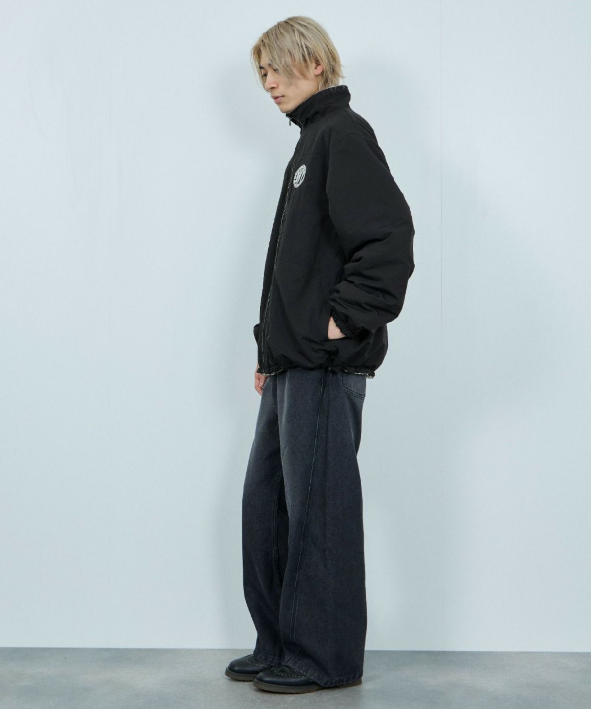 NAVY 裏ボアリバーシブルブルゾン メンズ