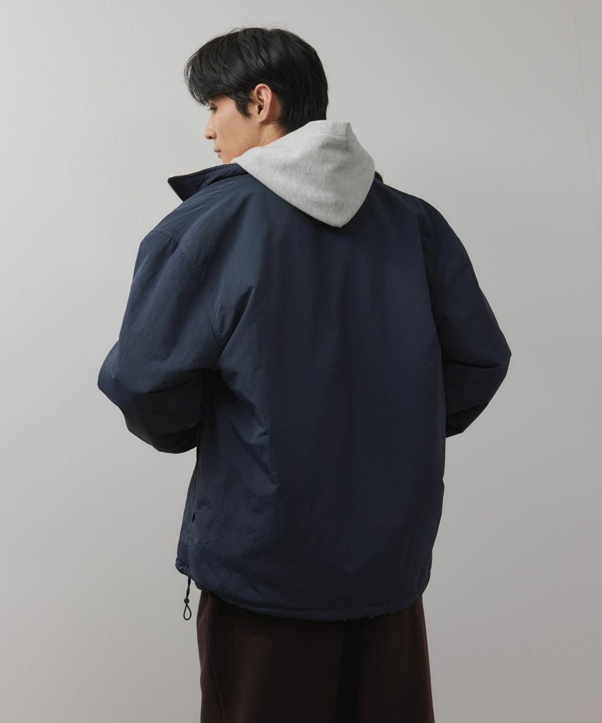 NAVY 裏ボアリバーシブルブルゾン メンズ