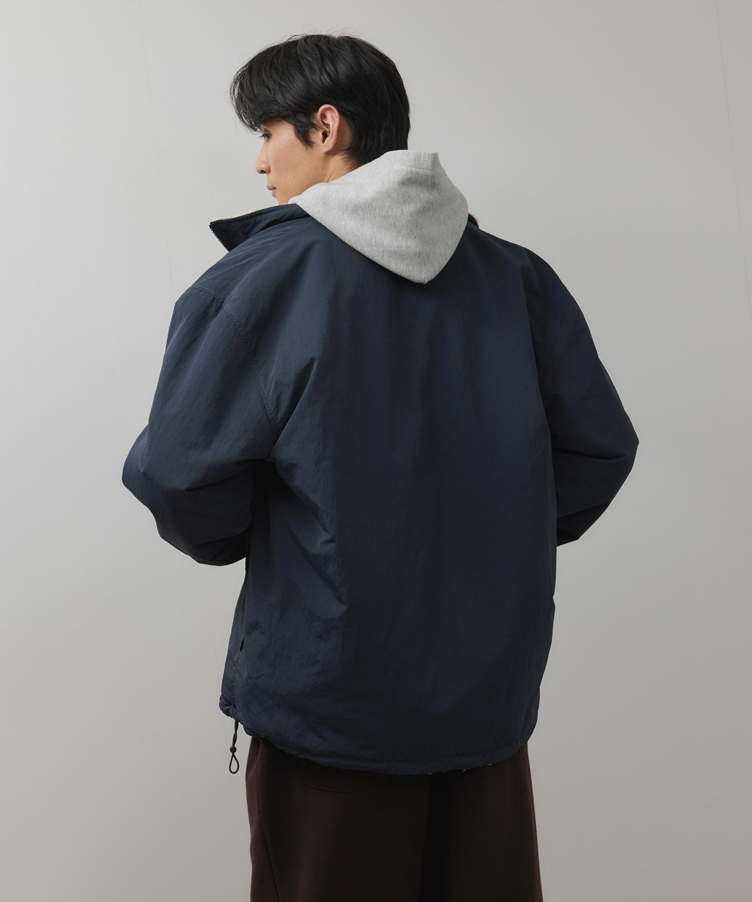 NAVY 裏ボアリバーシブルブルゾン メンズ
