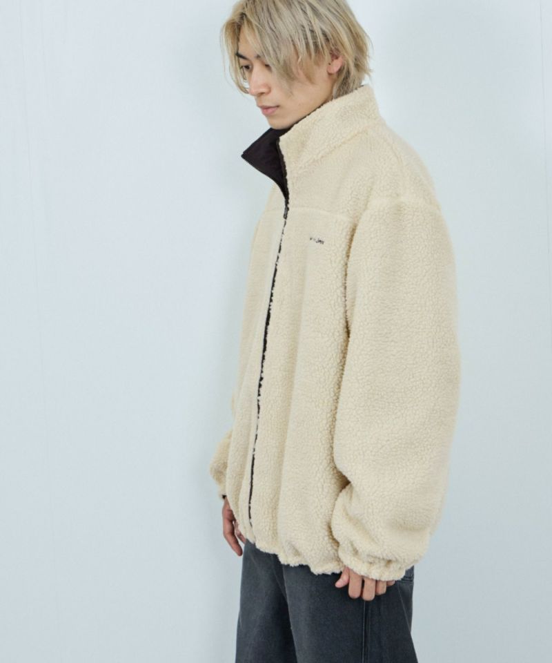 NAVY  裏ボアリバーシブルブルゾン メンズ商品画像-10