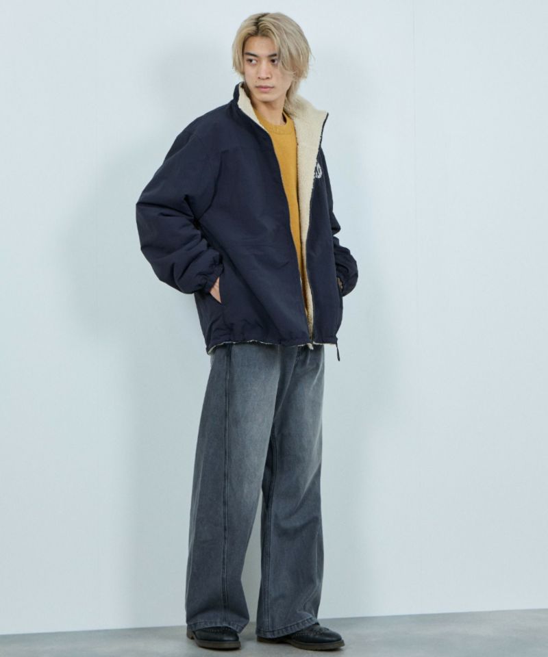 NAVY 裏ボアリバーシブルブルゾン メンズ