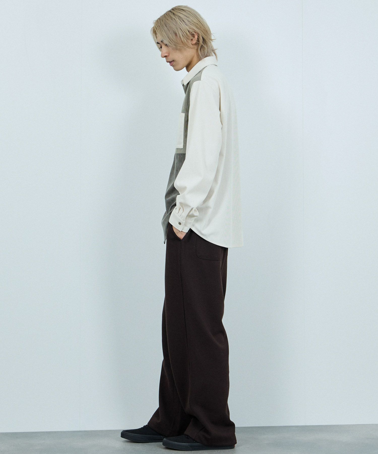 [値下げ]NAVY  コーデュロイ切替レギュラーカラーシャツ メンズ商品サムネイル-9