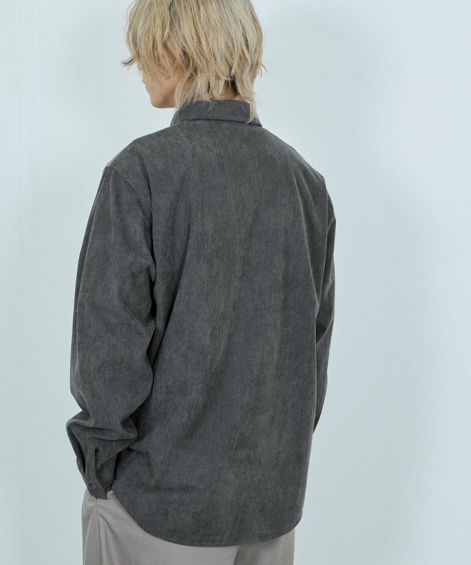 NAVY  コーデュロイ切替レギュラーカラーシャツ メンズ商品画像-11