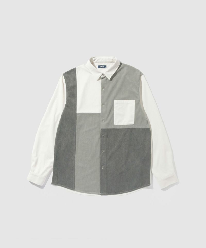 [値下げ]NAVY  コーデュロイ切替レギュラーカラーシャツ メンズ商品画像-15