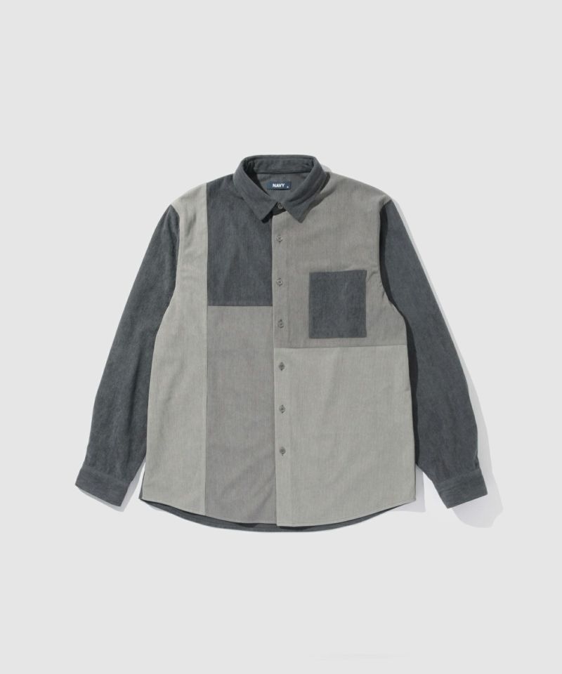 [値下げ]NAVY  コーデュロイ切替レギュラーカラーシャツ メンズ商品画像-16