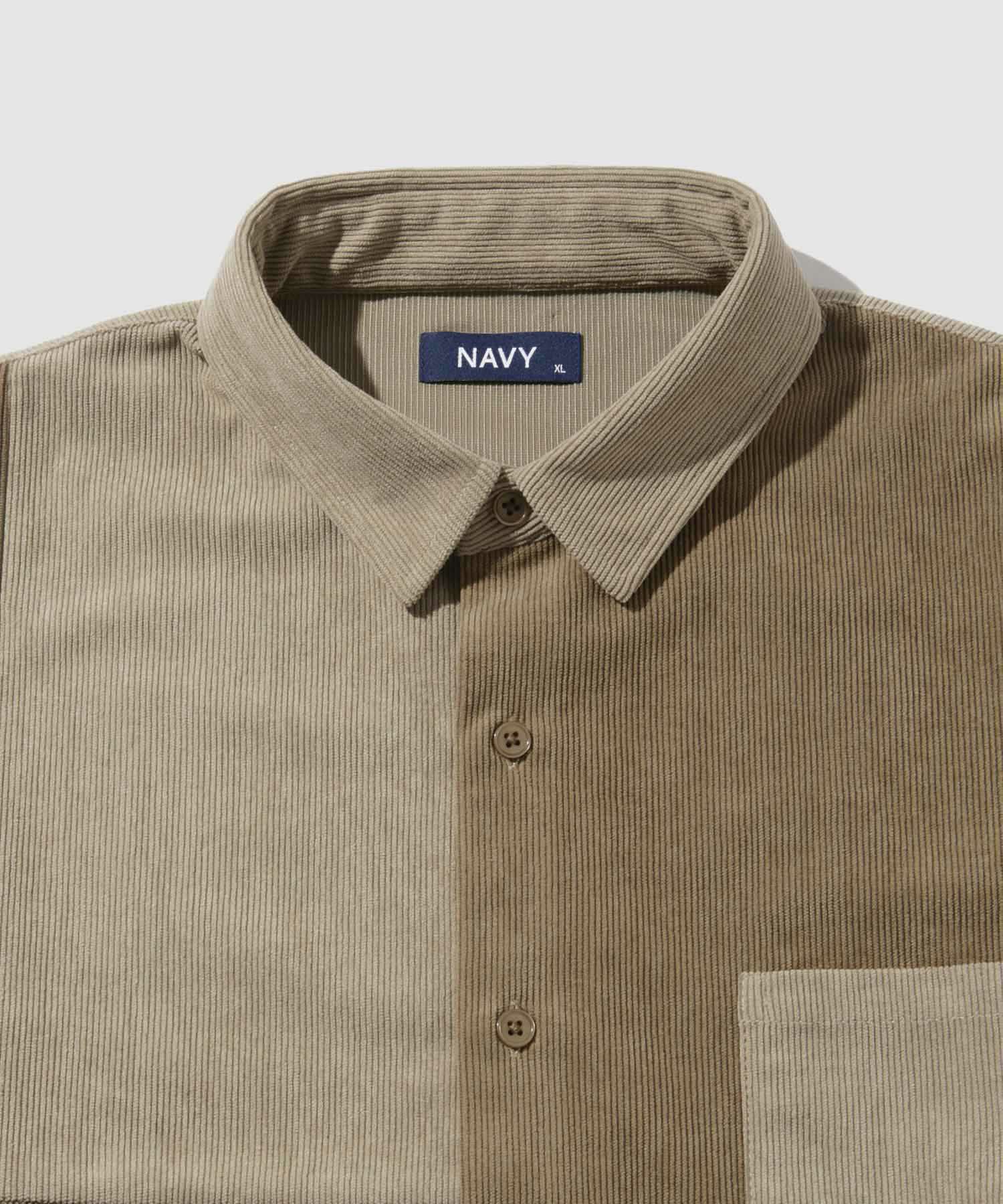 NAVY  コーデュロイ切替レギュラーカラーシャツ メンズ商品サムネイル-18