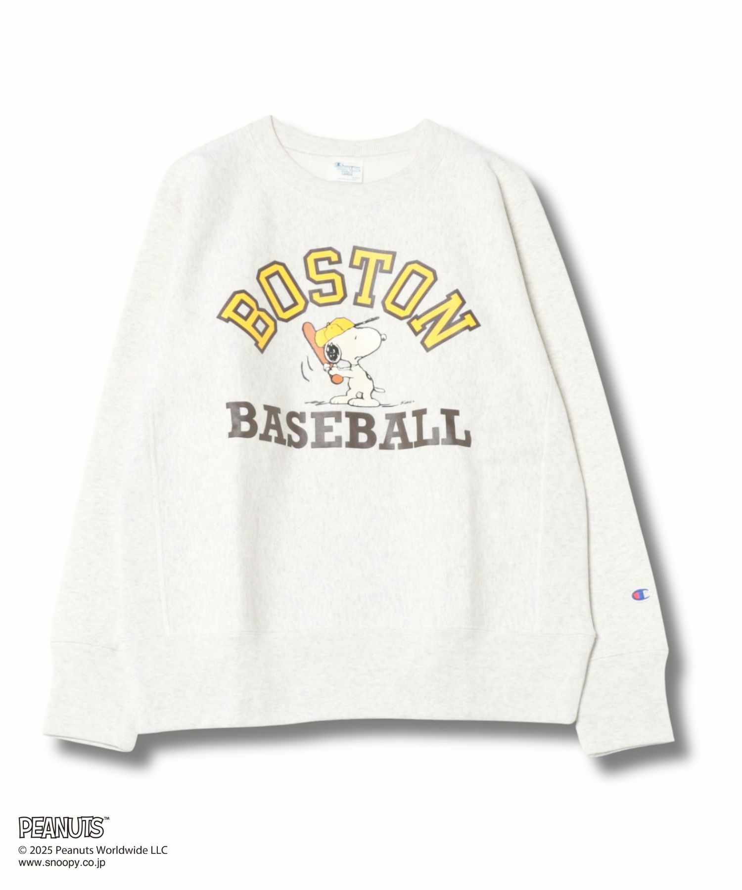 【WEB限定】Champion リバースウィーブ(R) スヌーピープリントスウェット メンズ