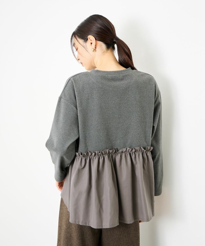 [値下げ]Idnes  ドッキングペプラムプルオーバー レディース商品画像-6