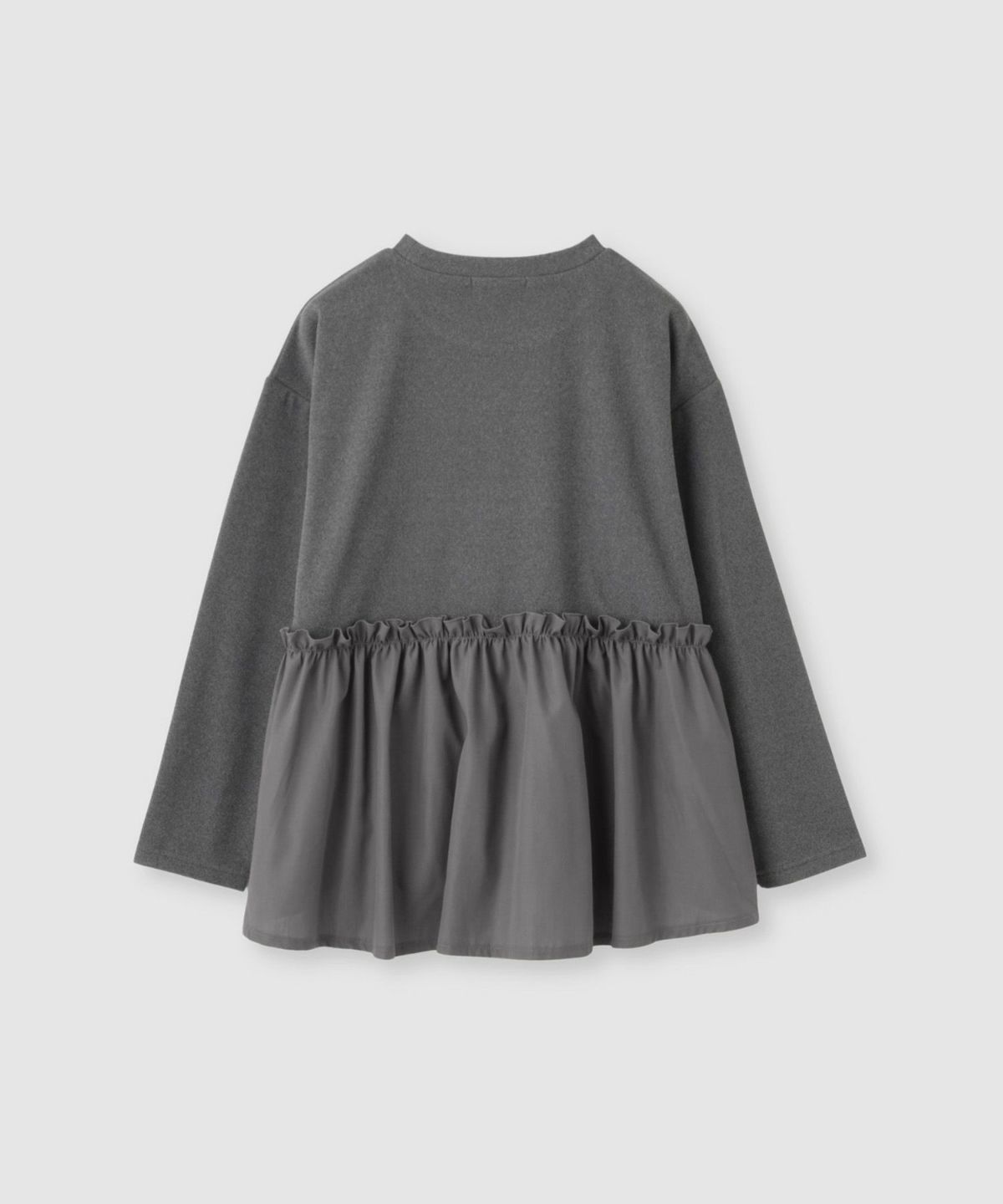  Idnes ドッキングペプラムプルオーバー レディース