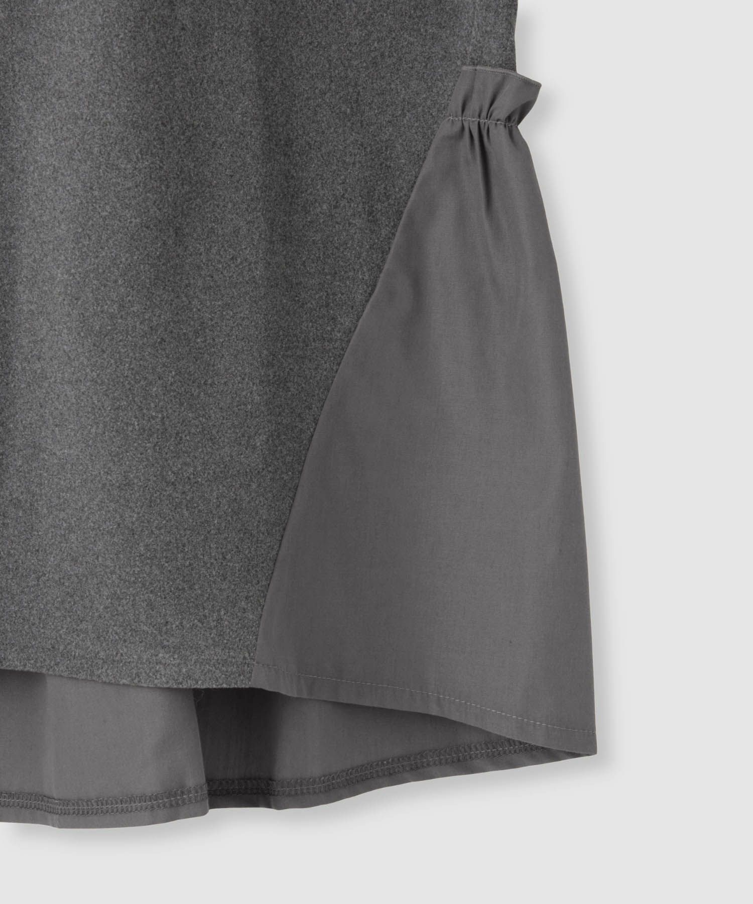  Idnes ドッキングペプラムプルオーバー レディース